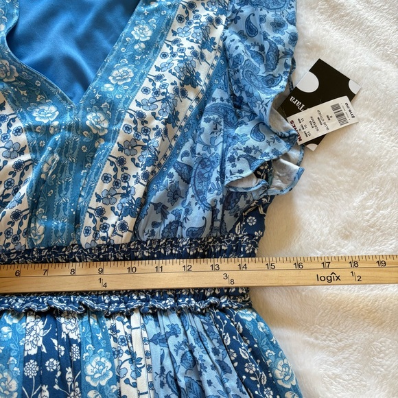 NWT Womens Maison Tara Paisley Smocked Maxi Dress Cottagecore Boho Floral Sz 8 - Picture 9 of 16